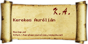 Kerekes Aurélián névjegykártya